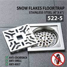 6 stainless steel square snow flakes