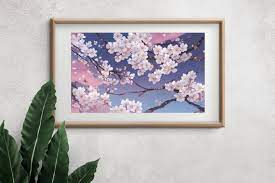 White Cherry Blossoms Wall Art Print