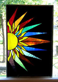 Stained Glass Window Panel Sunburst