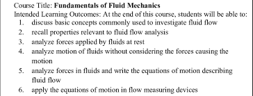 Fluid Mechanics Assessment