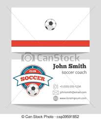 Soccer Coach Business Card Template With Logo