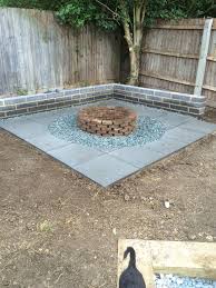 Fire Pit Surrounded By Slate Chippings