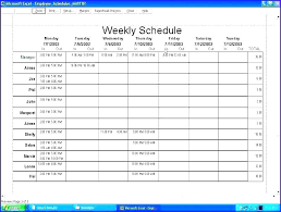 4 Week Work Schedule Template Action Plan Day Hour Calendar