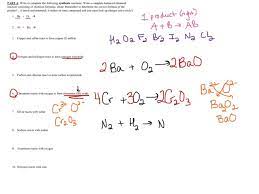 How To Write A Synthesis Reaction And