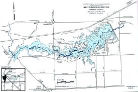 West Branch Reservoir Fishing Map Northeast Ohio Go Fish