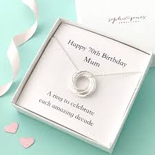 personalised 70th birthday necklace by