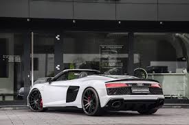 The system features 13 active speakers and a strategically placed subwoofer in the chamber of the front wheel, resulting in 550 watts of crystalline sound. Apocalypticar Audi R8 V10 Plus With Over 1 000 Ps