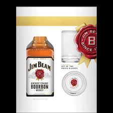 jim beam bourbon with 2 rocks gl