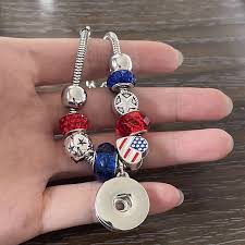 whole snap jewelry patriotic star