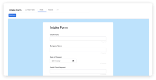 customizable client intake form