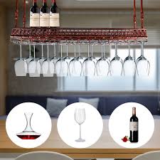 ceiling mounted 48 goblet bar wine rack
