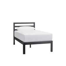 Stylewell Grandon Black Metal Twin Platform Bed With Slats 39 In W X 14 In H