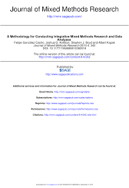 Pdf A Methodology For Conducting Integrative Mixed Methods