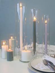 Candlestick Sleeve Set Clear Glass