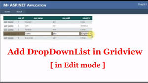 how to use dropdownlist in gridview in