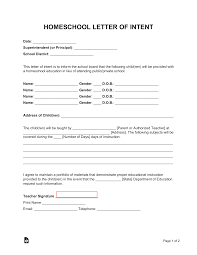 home letter of intent template