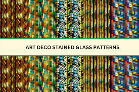 Art Deco Stained Glass Seamless