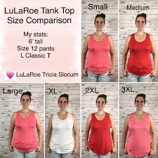 Lularoe Tank Top Sizing Great Way To See The Sizing