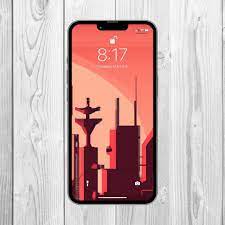 Iphone Wallpapers Dark Red City Design