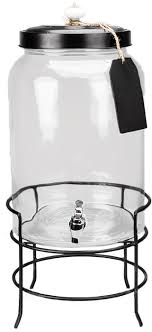 Glass Drink Dispenser With Stand