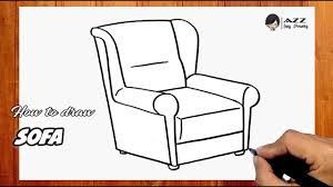 how to draw a sofa step by step you