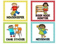 Printable Classroom Job Chart Pictures Www