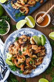 Once you arrive at your destination, peel and chop the avocados; Marinated Grilled Shrimp The Seasoned Mom