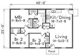 40x20 Floor Plan Small House Plans
