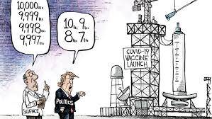 'vi vil altid have de nyttige idioter, som spiller med på putins agenda'. Editorial Cartoon Who S Rushing The Coronavirus Vaccine Tests Editorial Lakegenevanews Net
