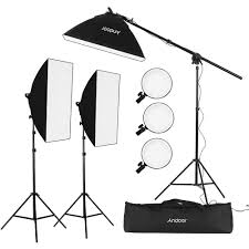 Andoer Studio Photography Softbox Led Light Kit Including 20 28 Inches Softboxes 45w Bi Color Temperature 2700k 5500k Dimmable Led Lights 2 Meters Light Stands Carry Bag 3 Packs Andoer Com