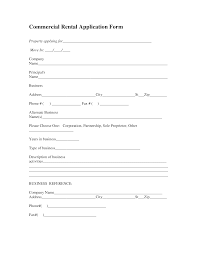 Commercial Lease Rental Application Form Templates At