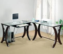 Maybe you scratched your glass top desk by putting cutlery up there with other sharp objects. Clear Glass Top Espresso Base Modern Home Office Desk