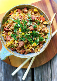 ring bologna and sweet corn fried rice