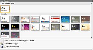 Saving Themes In Word Excel And Powerpoint 2007 For Windows