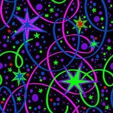 ribbons stars glow carpet uv