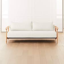 una modern white boucle futon reviews
