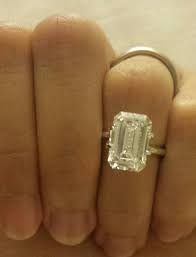 Emerald Cut Diamond Carat Size On Hand