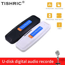 Tishric Ổ U Mini Máy Ghi Âm Bút Kỹ Thuật Số Dictaphone Âm Âm Thanh USB 2.0  Flash Drive Cho 1 micro SD 32GB Thẻ TF|Digital Voice Recorder