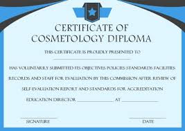 cosmetology certificate templates