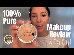 100 pure makeup review try on you