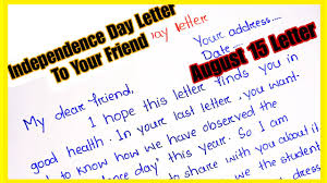 write a letter to your friend telling
