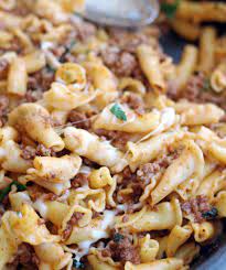 Stir in 1 1/2 cups of the cheddar cheese. 25 Minute Skillet Meat Cheese Pasta 5 Boys Baker