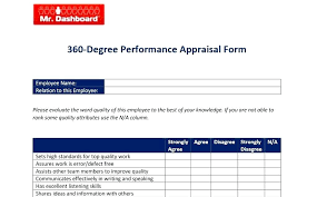 360 Performance Evaluation Template Goals Employee Performance