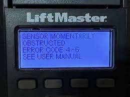 liftmaster error codes