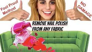 remove nail polish from the couch