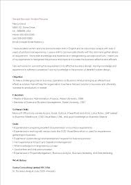 Business Analyst Resume Sample Templates At