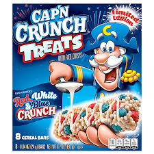 cap n crunch cereal bars red white