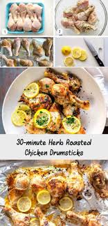 Learn how to roast chicken perfectly whether you are using a roasting pan, slow cooker, or just need to use a regular pan you have on hand. These Speedy Oven Roasted Chicken Drumsticks Are Packed With Lemon And Herb Flavor And Are In 2020 Chicken Drumstick Recipes Roast Chicken Drumsticks Drumstick Recipes