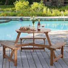 Wood Outdoor Picnic Table