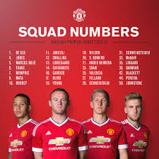 Последние твиты от manchester united (@manutd). Manchester United Squad Numbers For The 2015 16 Barclays Premier League One United Usa